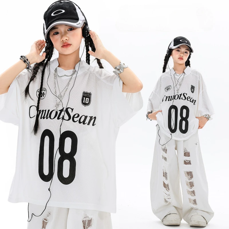 Street Fashion Kpop - Meninas ‌ Camiseta de Malha Hip