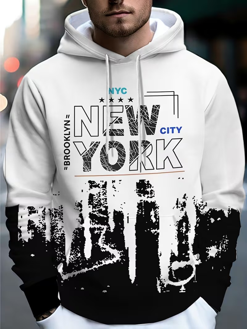 Street Style New York Fashion - Novo Moletom Masculino com Estampa de