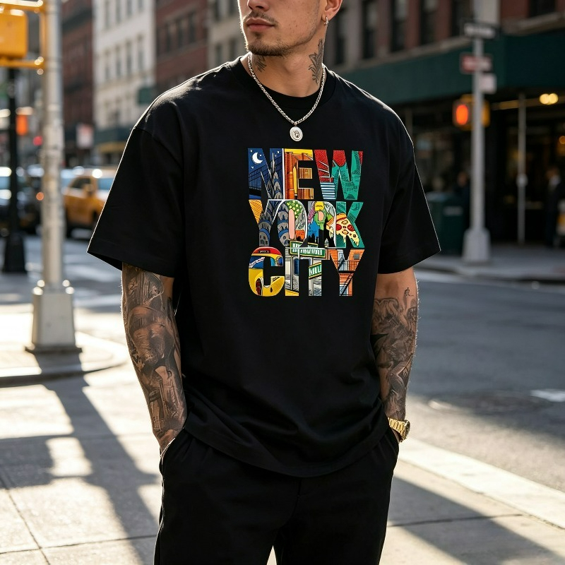 Street Style New York Fashion - Camiseta Gráfica NEW YORK CITY para