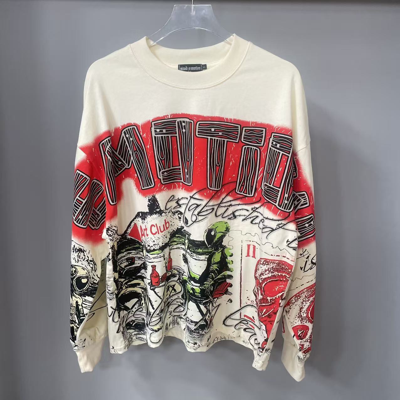 Street Fashion Tshirt - Camiseta de Manga Longa MIXED-EMOTION de