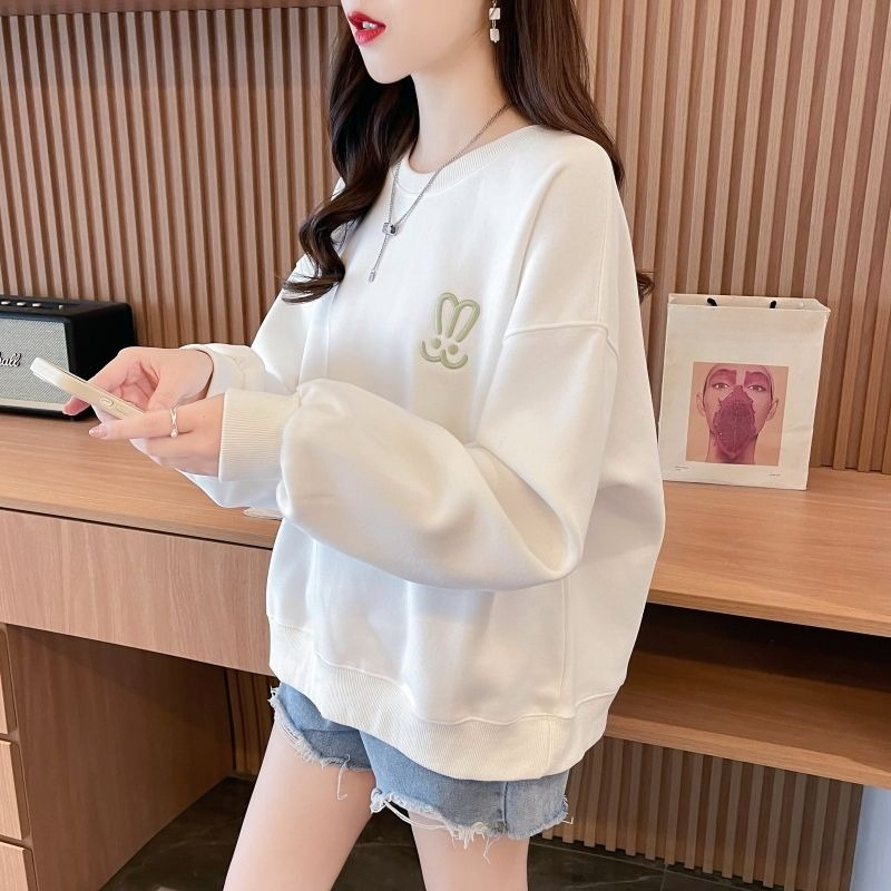 Oversized Crewneck Fleece - Moletom Feminino Leve Oversized com Gola