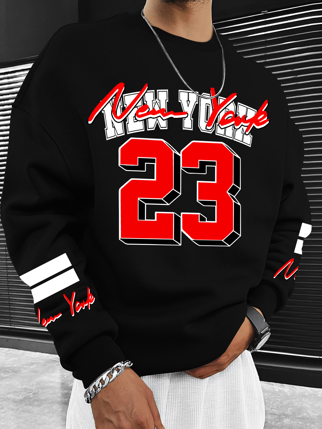 Street Style New York Fashion - Camisola de moda para homem e