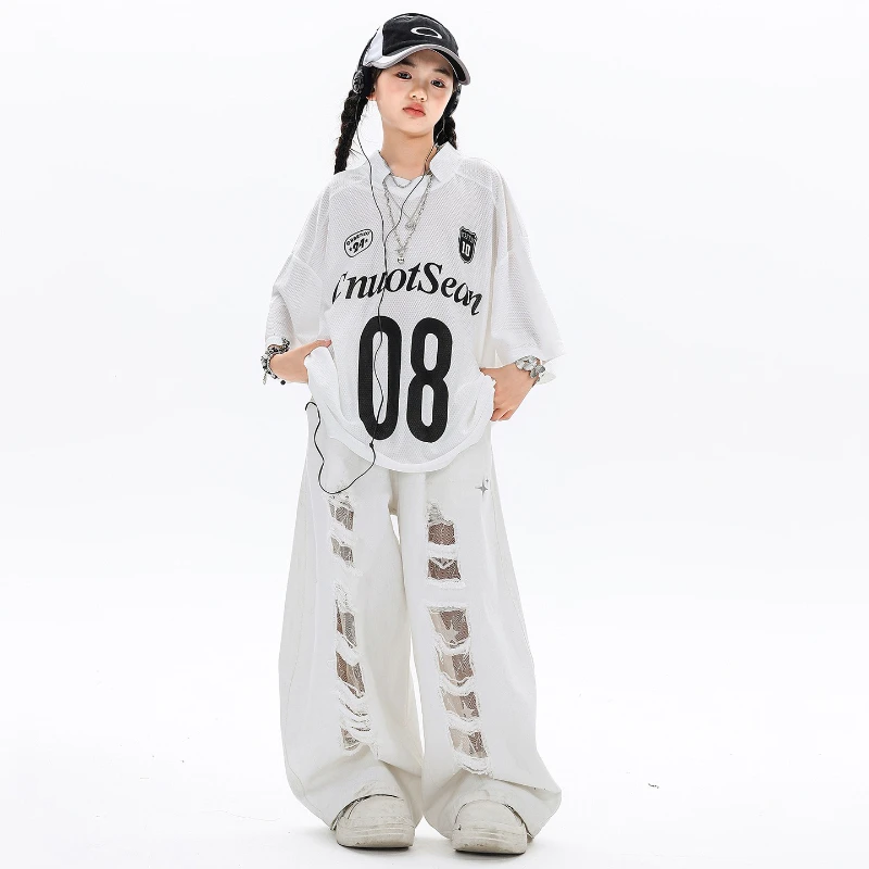 Meninas ‌ Camiseta de Malha Hi - Street Fashion Kpop avaliação e preço