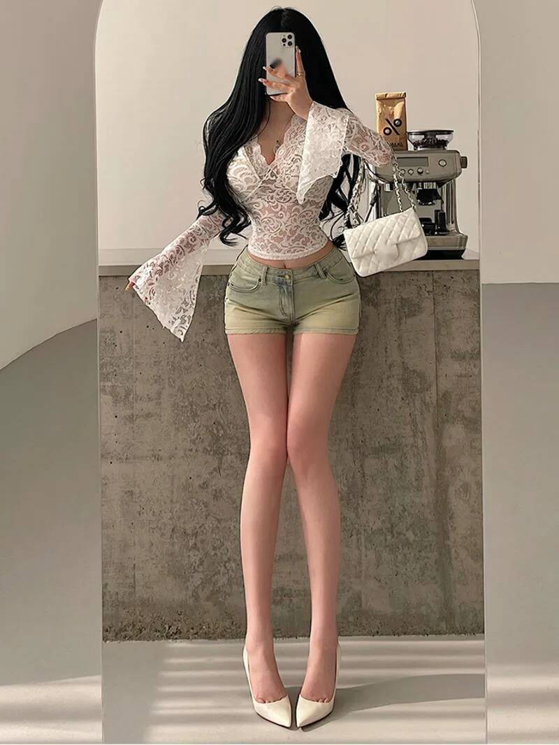 Novos Shorts Femininos Coreano - Korean Street Fashion Female avaliação e preço
