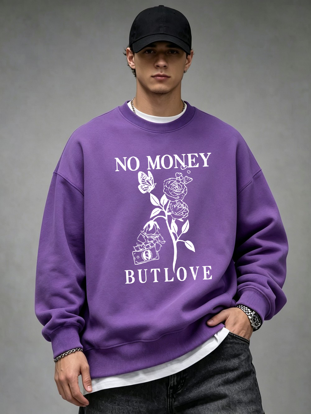 Sem Dinheiro Mas Com Amor, Mol - Oversized Crewneck Fleece avaliação e preço