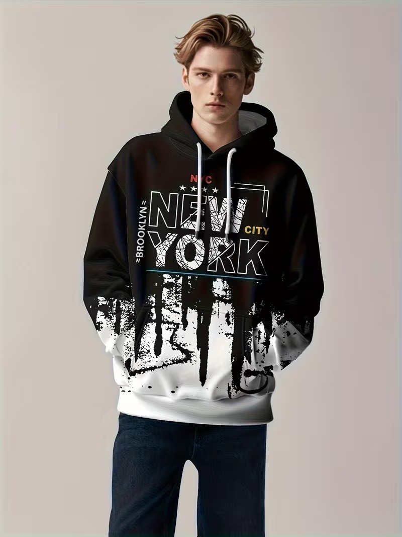 Novo Moletom Masculino com Est - Street Style New York Fashion avaliação e preço