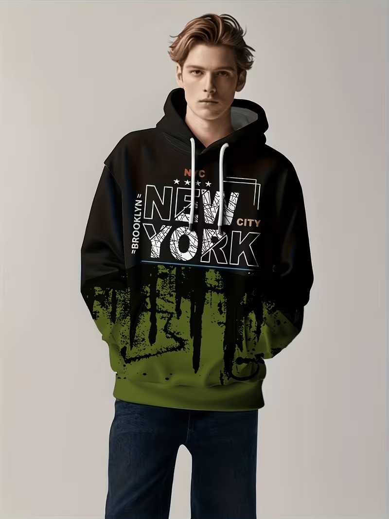 Novo Moletom Masculino com Est - Street Style New York Fashion avaliação e preço
