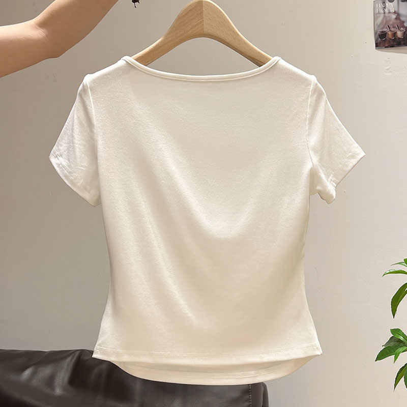 Camisetas Femininas com Gola S - Korean Street Fashion Female avaliação e preço