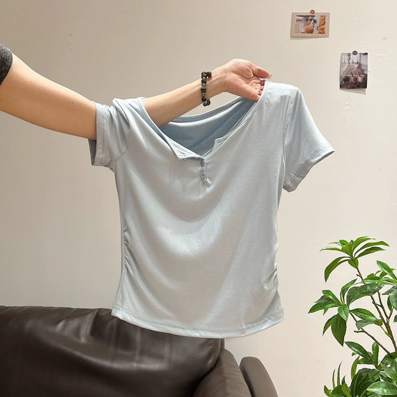 Camisetas Femininas com Gola S - Korean Street Fashion Female avaliação e preço