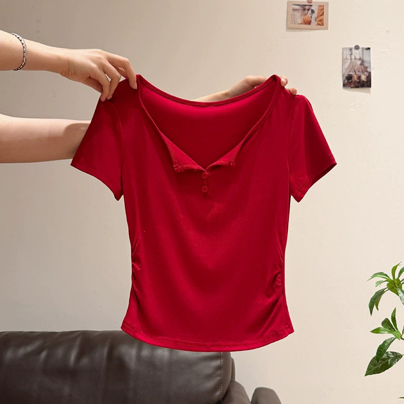 Camisetas Femininas com Gola S - Korean Street Fashion Female avaliação e preço