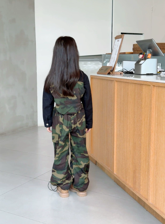 Conjunto de Hip Hop Camuflado  - Street Fashion Kpop avaliação e preço