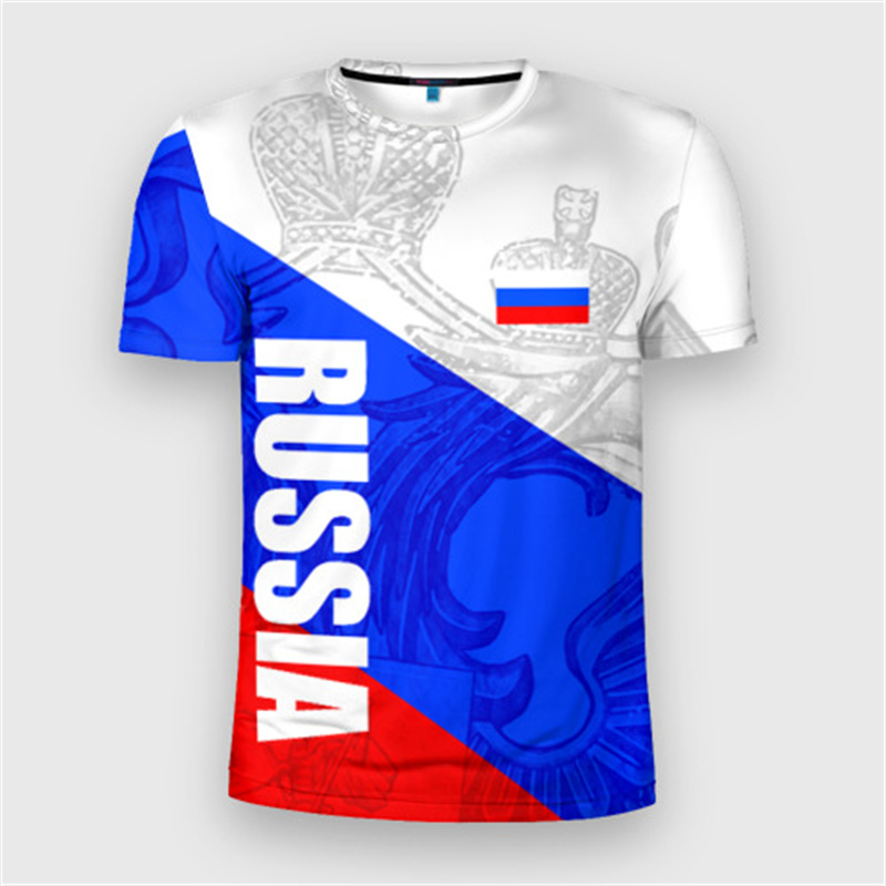 Fashion Russia Flag Badge T-sh - Street Fashion Russia avaliação e preço