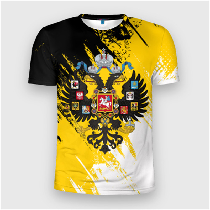 Fashion Russia Flag Badge T-sh - Street Fashion Russia avaliação e preço