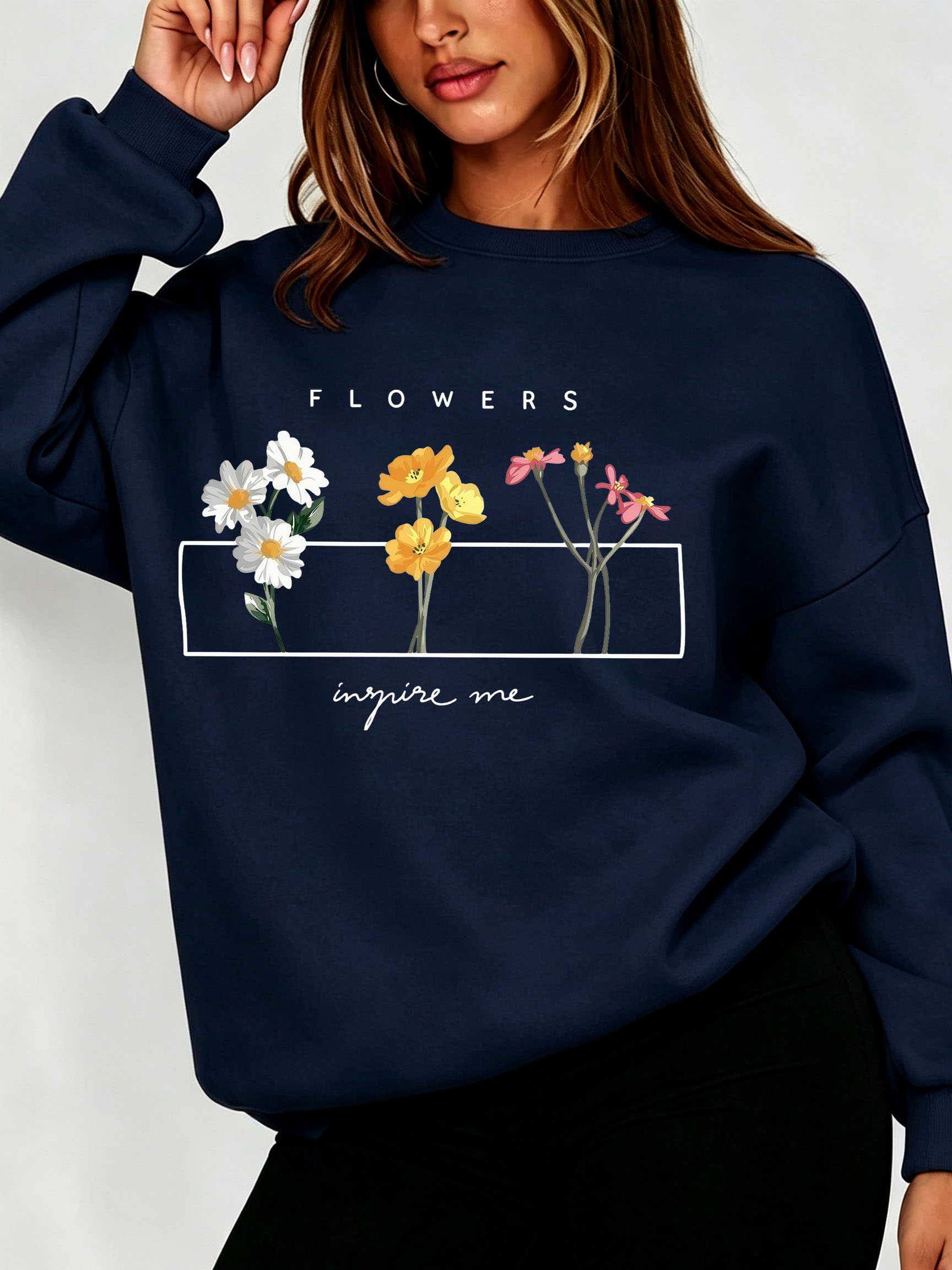 Blusão Feminino Floral Margari - Oversized Crewneck Fleece avaliação e preço